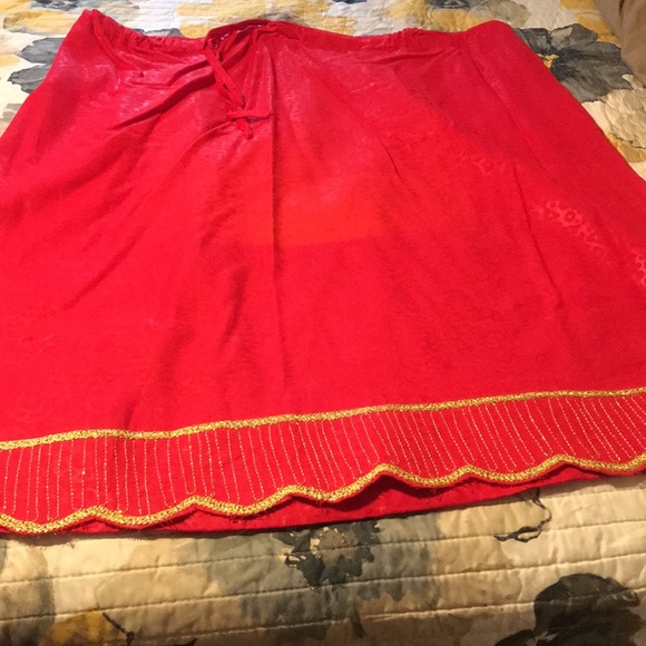 Three Piece African Skirt Set - Top, Drawstring Skirt and Headwrap - Picture 3 of 7